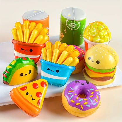 20-Piece Individually Wrapped Slow-Rise Foam Squishy Set with Fast-Food Shapes from 1.25 to 2.25 Inches