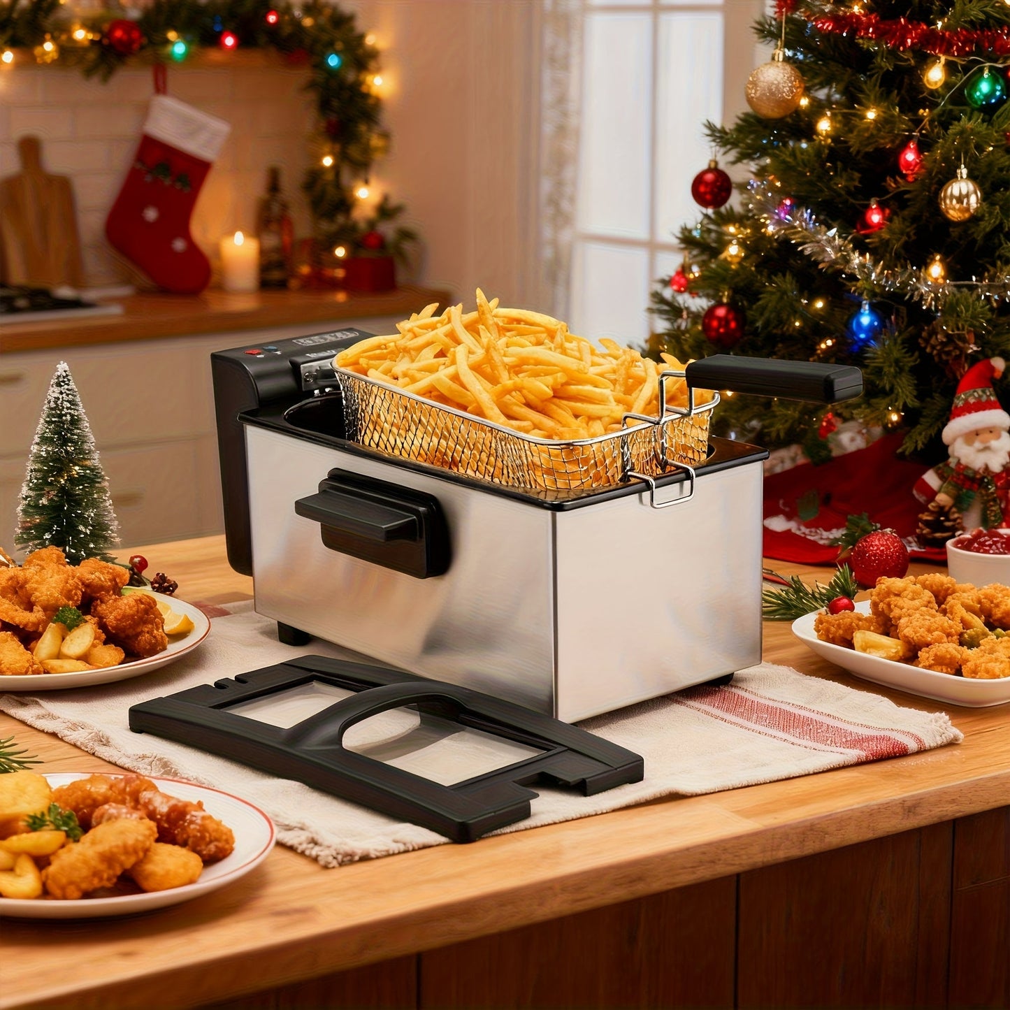 Countertop Deep Fryer with 1.5L to 6L Capacity Options, Windowed Lid and Rotary Temperature Control
