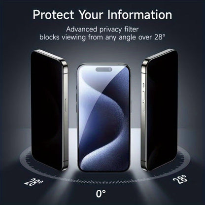 Screen Protector, Privacy Tempered Glass with Side-Angle Privacy Filter for 22 Selected iPhone Model Options