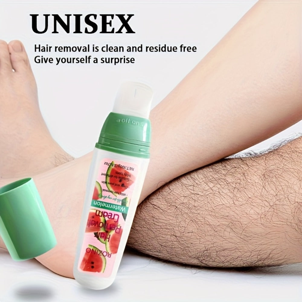Hair Removal Cream ROZINO 100g Watermelon Roll-On Bottle with Carton for External Body Grooming