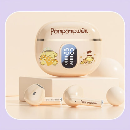 Kuromi Pompompurin Open-Fit Wireless Earbuds 360° Environmental Awareness LED Digital for Bedside Audio, Alarms and Room Entertainment