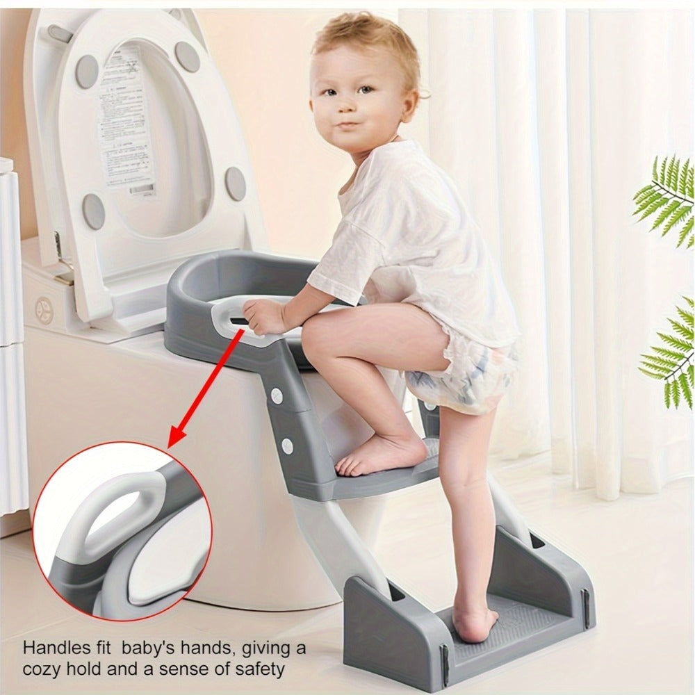 Potty Training Seat with Step Ladder 2-in-1 Toddler Toilet Seat & Stool - Foldable Kids Potty Chair with Splash Guard