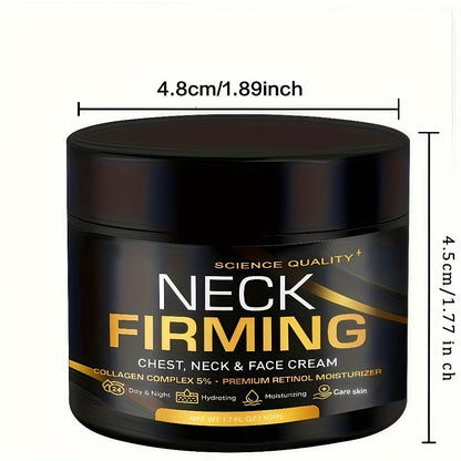 Neck Cream with Retinol Collagen & Hyaluronic Acid 50ml - Day Night Lifting Tightens Crepey Skin on Face Chest & Neck for Women
