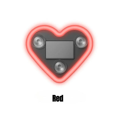 Car Interior Neon Heart Lights Solar USB Rechargeable 5 Lighting Modes Vibration-Sensing Auto On/Off Dashboard Decoration for Cars Trucks