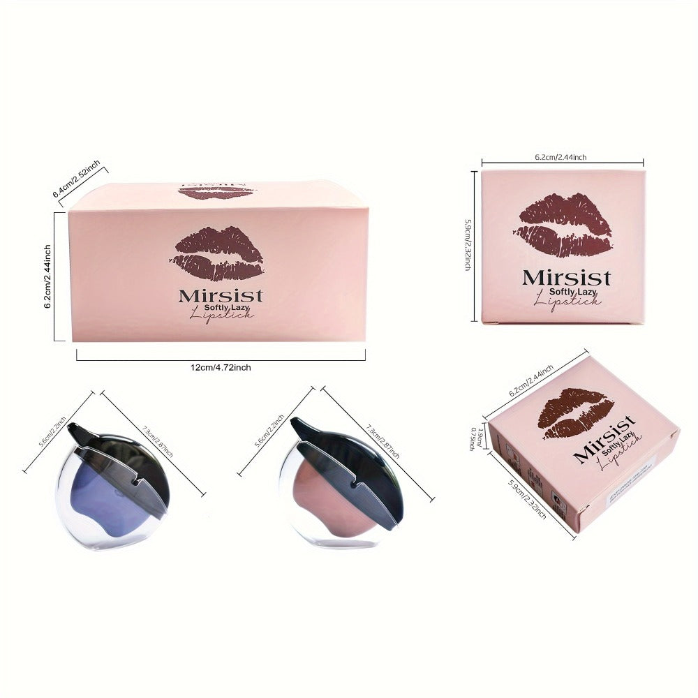Lipstick Set, Mirsist 6-Piece Lip-Shaped Color Collection with Three Numbered Shade-Group Options