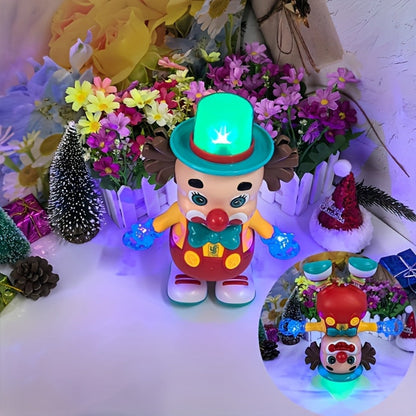 Dancing Clown Toy Doll with Light & Music, Swinging Fidget Toy for Kids Boys & Girls, Funny Weird Halloween Decoration