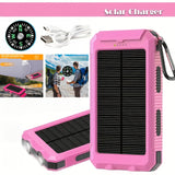 Pink Power Bank + Data Cable + Backpack Hook