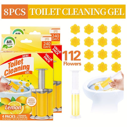 Toilet Cleaning Gel Stamp with Dispenser, Toilet Bowl Freshener & Cleaner Gel Stamps Scale & Toilet Ring