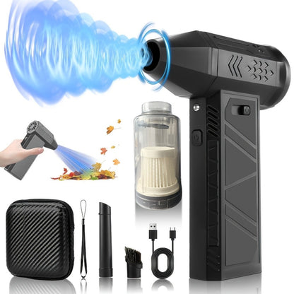 130000 RPM Portable Turbo Fan Blower & Vacuum 2-in-1, USB Rechargeable Cordless Handheld Air Blower for Dust Removal