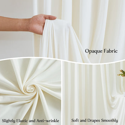 4-Pack 5x10ft Elegant Spandex Photography Backdrop | Wear-Resistant, Wrinkle-Free, Soft & Opaque Party Decoration Banners for Weddings