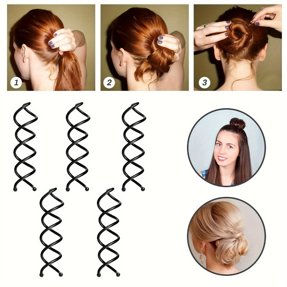 51-Piece Hair Styling Tool Set Braiding Kit with Clips Donut Bun Maker Hair Pins Curlers Braid Accessories for Women Bridal Wedding Updo