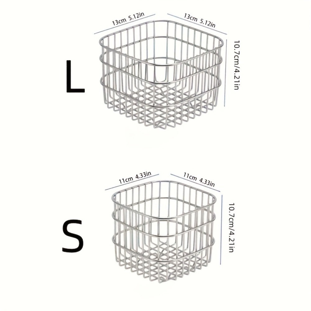 Open-Weave Storage Basket Organizer in Size S for Bathroom, Kitchen, Desk or Bedroom Shelves