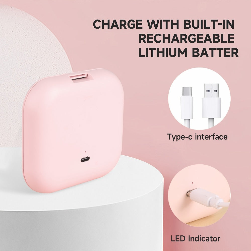 Cute Animal LED Makeup Mirror Foldable Double-Sided 3 Brightness Settings – USB Rechargeable, for Makeup, Travel and Everyday Vanity Use