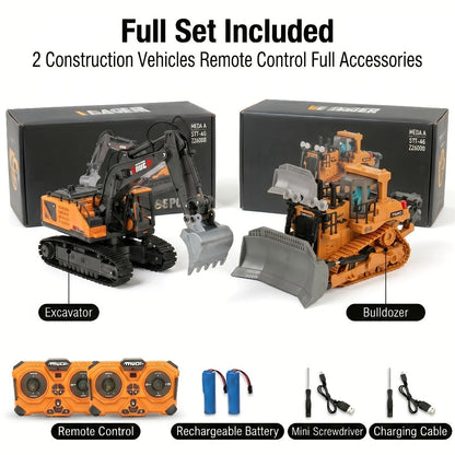 RC Construction Vehicle Set 2/3/4pcs with the Listed Color, Size or Set Options for Everyday Use