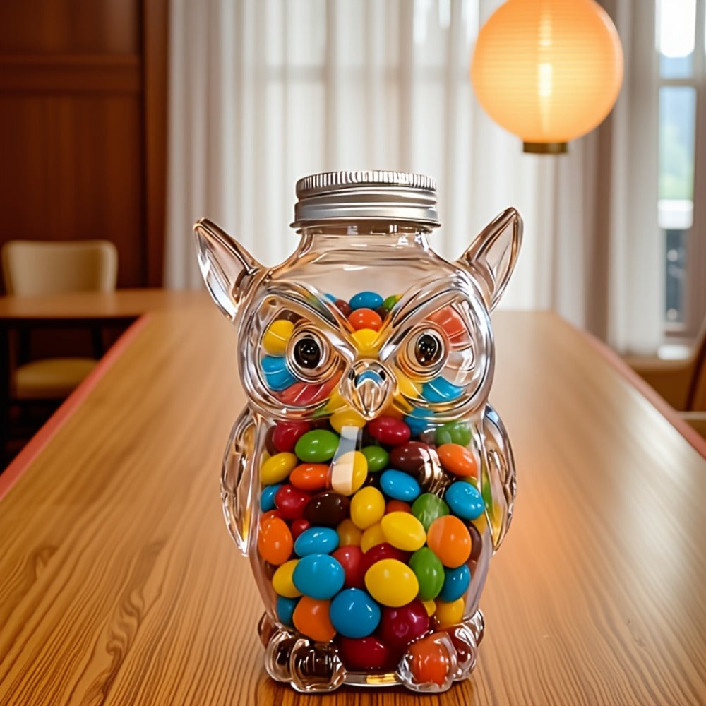 Food Storage Containers Borosilicate Glass Cookie Jar with Lock-Top Lid in Sea Turtle or Owl Designs