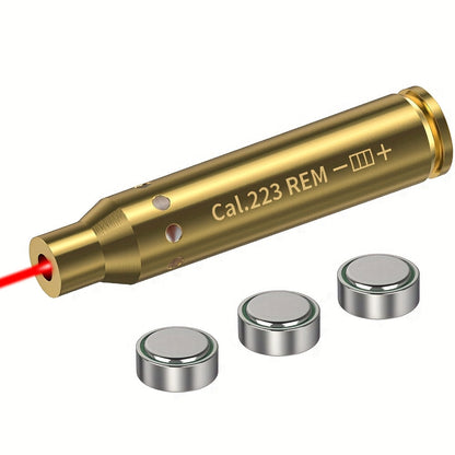 Red Laser Bore Sighter Multi-Caliber Firearms Calibration Tool 9mm 45ACP 308Win 223Rem 12GA 7.62 38SPL 44Mag Battery Included for Shooting