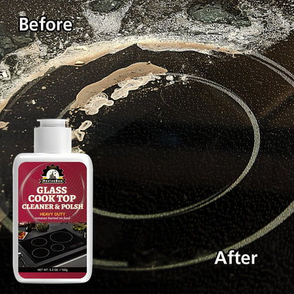 Ceramic Stove Cleaner Gel – Fast-Acting Stovetop Cleaner Removes Burnt-On Grease & Stains Without Scratching