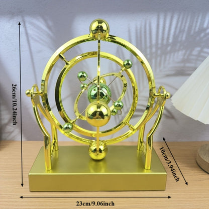 Perpetual Motion Pendulum Desk Decor - Cosmic Swing Solar System Planets Atomic Model Science for Entryways, Bedrooms and Living Spaces