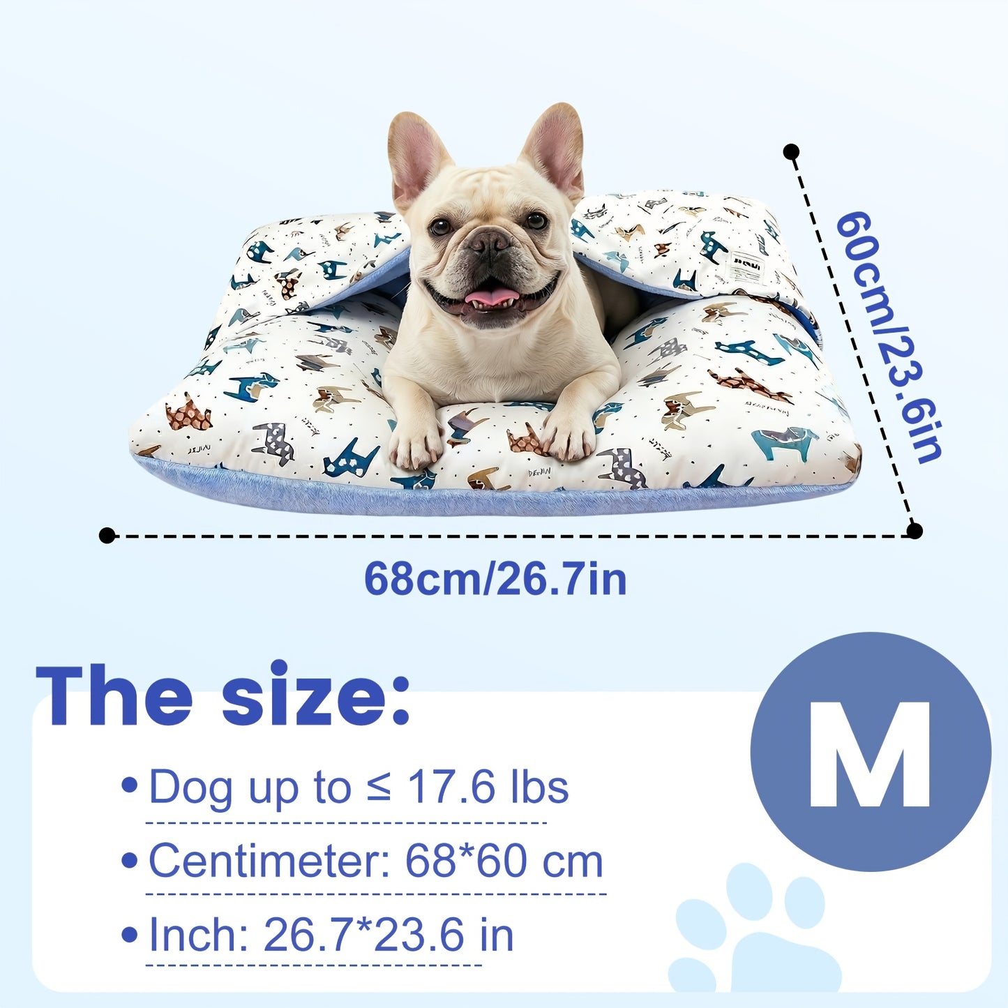 Breathable Washable Dog Bed Mattress – All-Season Pet Mat with Removable Cover & Non-Slip Bottom