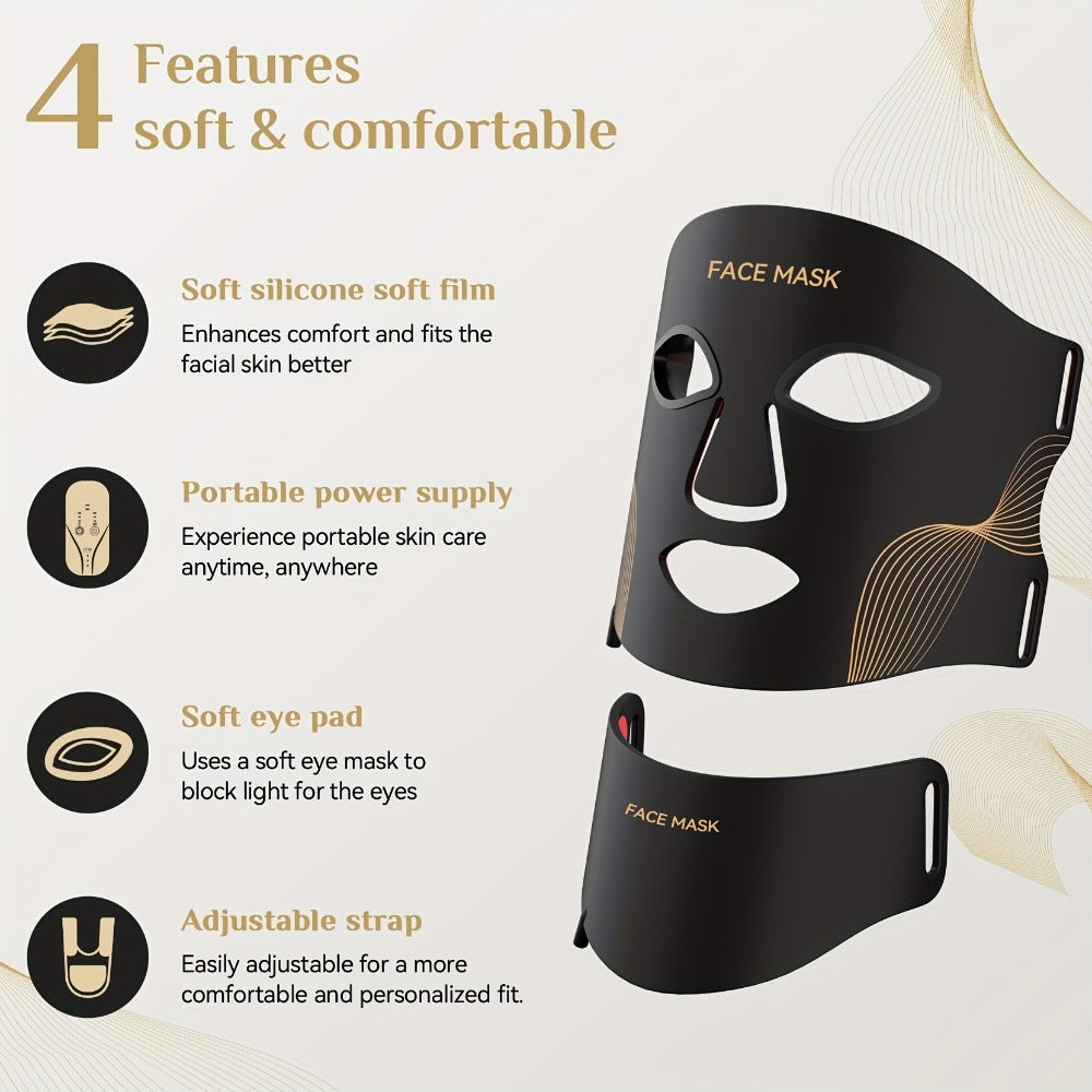 LED Light Therapy Face Mask 7 Color Red Light FDA Cleared Face and Neck Mask for Acne for Entryways, Bedrooms and Living Spaces
