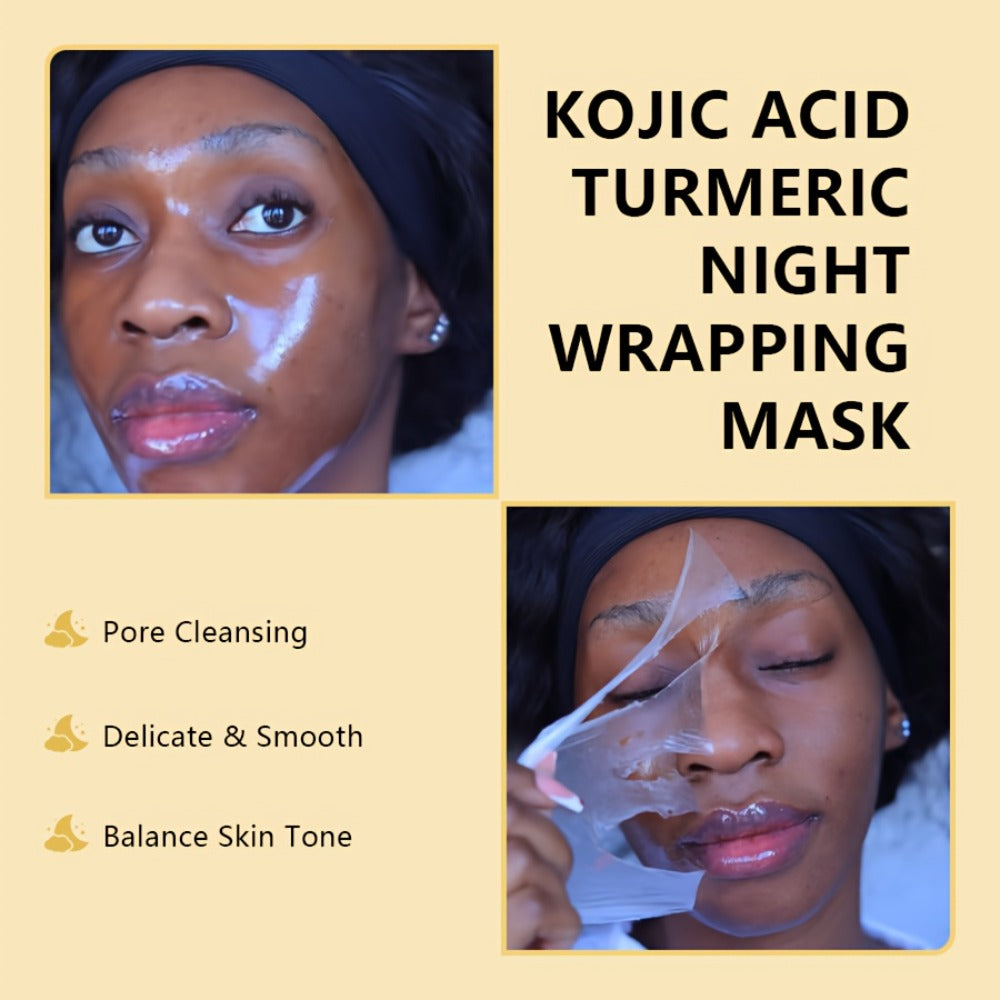 Kojic Acid Turmeric Face Mask with Vitamin C, Peeling Mask for, Deep Cleansing, Oil Control & Glowing Skin