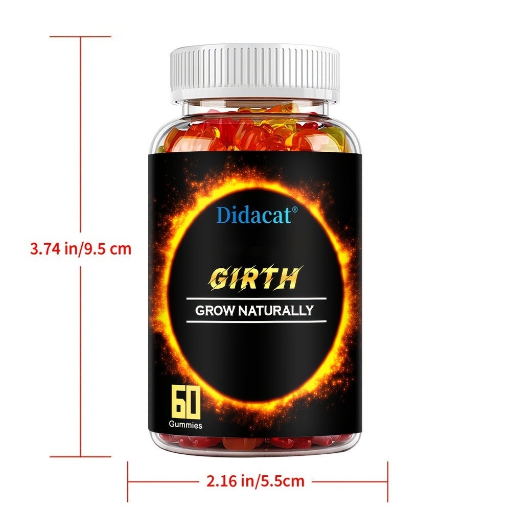 Ashwagandha Gummies for Men, GIRTH Male Vitality & Energy Supplement with KSM-66 Ashwagandha for Strength