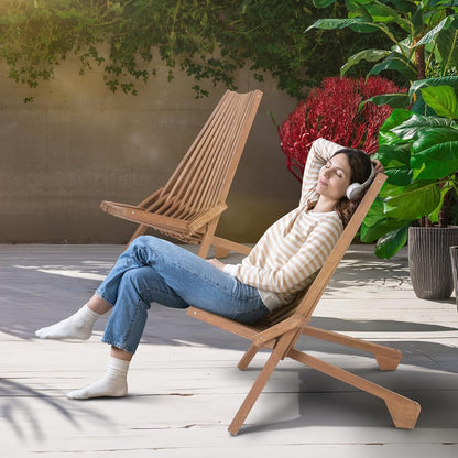 Wood Folding Outdoor Chairs Set of 1/2/4 for Camping, Travel and Outdoor Use, with the Listed Configuration