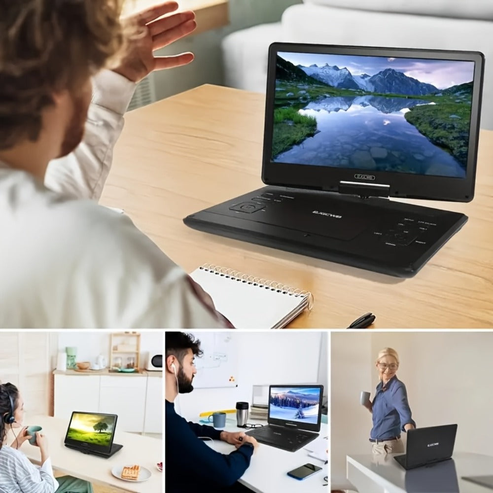 Portable DVD Player 14.1 Inch HD Screen, AV IN/OUT Sync TV & Projector, 270° Rotating Screen, Region Free