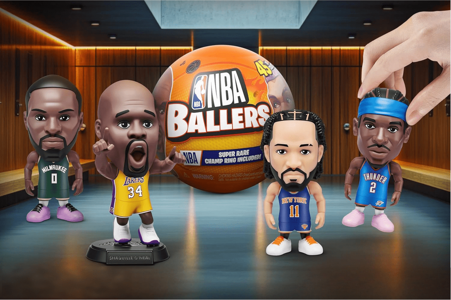 NBA Ballers Mystery Capsule Figurine Series 1 by ZURU, Surprise Unboxing Mini NBA Player Collectible Toy for Boys