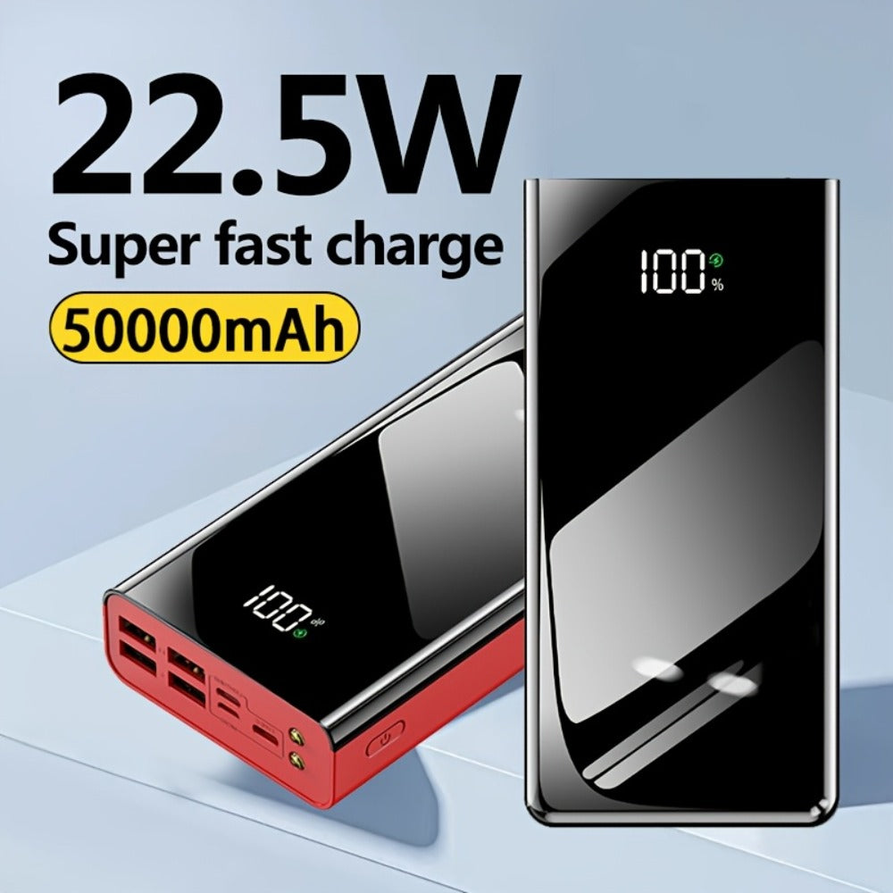50000mAh High Power Bank Portable Charger LED Display USB-C Micro USB Fast Charging Multi-Port for an Everyday Personal Care Routine