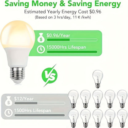 LED Light Bulbs 100 Watt Equivalent, A19 E26 Base 1100 Lumens 14W High Efficiency Bulb, 2700K Warm White & 4500K Natural White