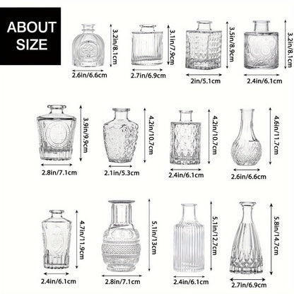 Glass Bud Vases Bulk Set – Clear Flower Vases for Wedding Table Centerpieces, Home Decor, Birthday, Anniversary & Holiday Party Decorations