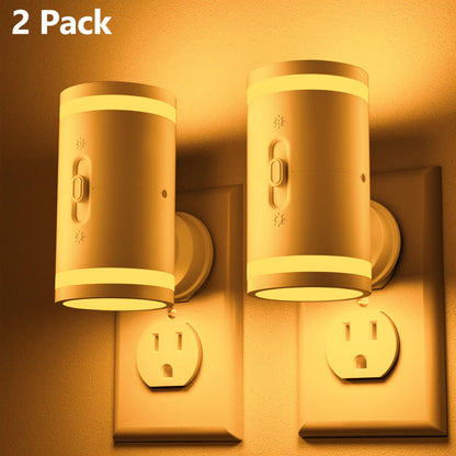 LED Night Light Plug In Dusk to Dawn Sensor, 5-120LM Adjustable Brightness, 3 Color Temperatures