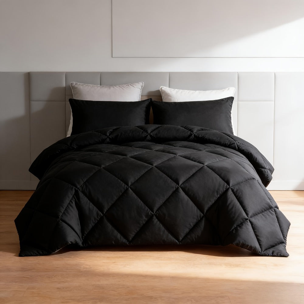 Comforter Set 2-3 Piece Rhombus Grid Luxury – Soft Lightweight Breathable Oversized Bedding Set with Pillowcases