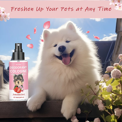 Dog Cologne Deodorant Spray – Floral Sweet Scent with Vanilla, Raspberry & White Peony | All Breed Pet Perfume, Long-Lasting Odor Control