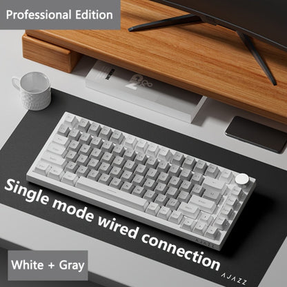 Hot Swap Gasket Mechanical Keyboard AJAZZ AK820 75%, Wireless 2.4GHz & Wired, Volume Knob, South-Facing RGB