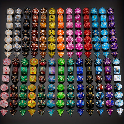 DND Dice Set 182pcs 26 Colors with the Listed Color, Size or Set Options for Everyday Use, with Listed Configuration