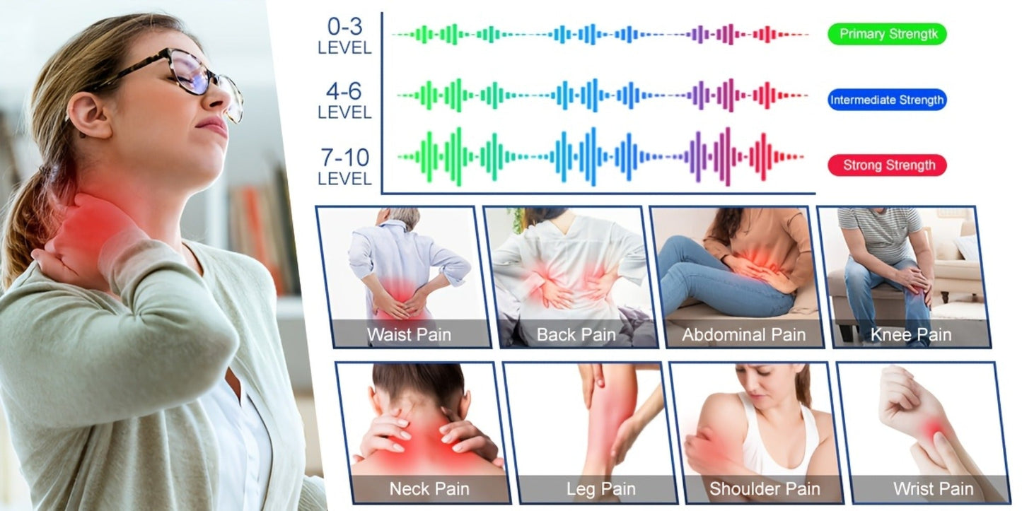 TENS Unit Stimulator for Pain Digital EMS Therapy Device for Back Neck Hip Nerve Pain for Entryways, Bedrooms and Living Spaces