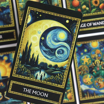 Van Gogh Tarot Cards 78 Card Deck – Art-Inspired High Quality Paper Divination Tool for Adults Teens Beginners Collectors Spiritual Gift