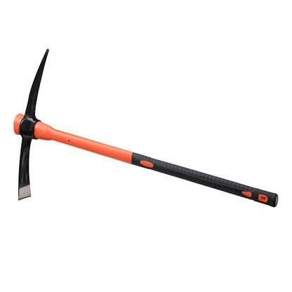 1pc Pick Mattock Hoe with Forged Head & 36-Inch Rubber Handle - Professional-Grade Multi-Purpose Pickaxe Suitable for Digging
