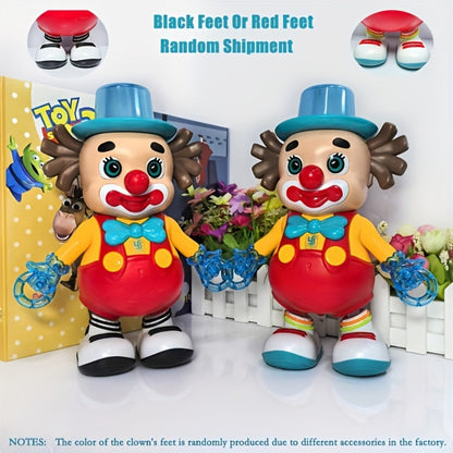 Dancing Clown Toy Doll with Light & Music, Swinging Fidget Toy for Kids Boys & Girls, Funny Weird Halloween Decoration