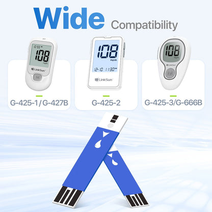 Blood Sugar Test Strips 100 Count Compatible with G-425-1 G-425-2 G-425-3 Glucose Meter for Entryways, Bedrooms and Living Spaces
