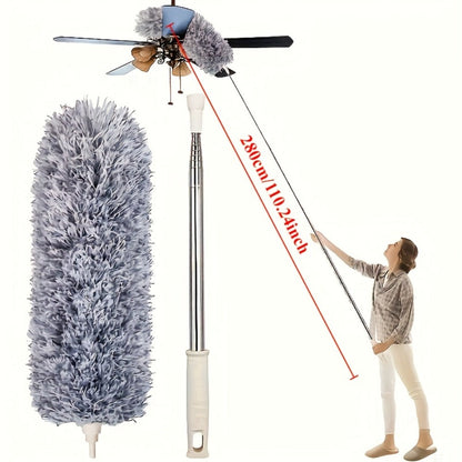 Ceiling Mop Adjustable Bendable Microfiber Duster Reusable High Reach Cleaning Tool for High for Entryways, Bedrooms and Living Spaces