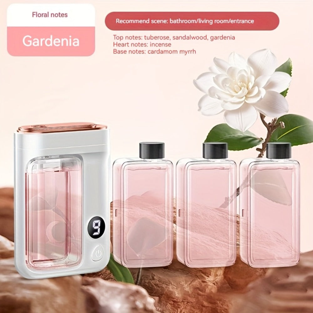 Essential Oil Aromatherapy Diffuser Set, Mini Humidifier with 7 Spray Levels, 1/4/ Timer, 5.07oz