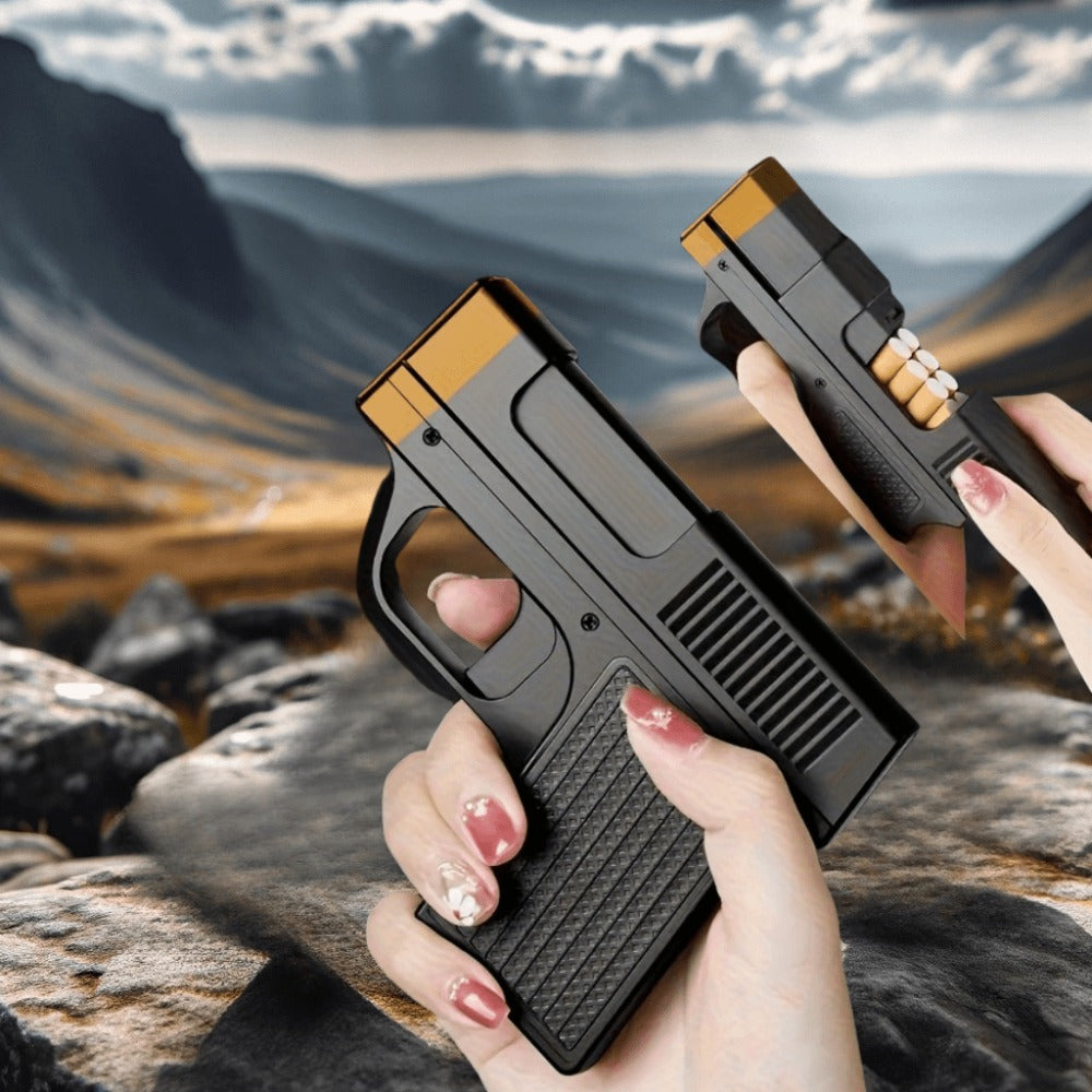 Cigarette Box Lighter Creative Design, Windproof Butane Torch with Adjustable Flame, Cigar & BBQ Lighter