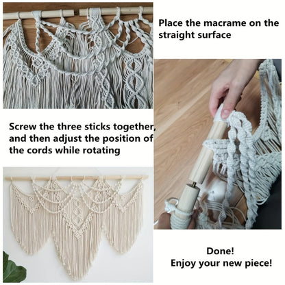 Large Macrame Wall Hanging 43x32 Inch Handmade Bohemian Woven Tapestry Boho Wall Decor for Bedroom Living Room Wedding Party Aesthetic Room