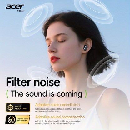 Wireless Earbuds Acer OHR501 Bluetooth 5.4 Semi-In-Ear with Touch Controls, Type-C Case and Eight Colors
