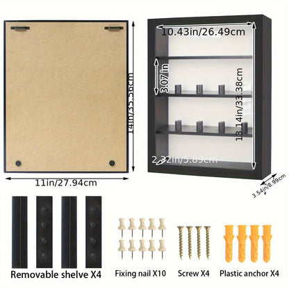 Shadow Box Frame with Linen Back, Large Rustic Memory Display Case 11x14 & 12x16 Inch for Photos