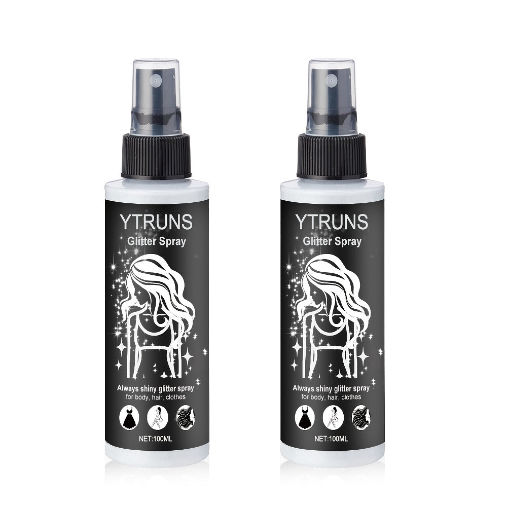 Glitter Spray for Hair & Body Quick Dry Shimmer Spray – High-Gloss Body Glitter for Face Lips Eyes Skin Festival Rave Party Photoshoot