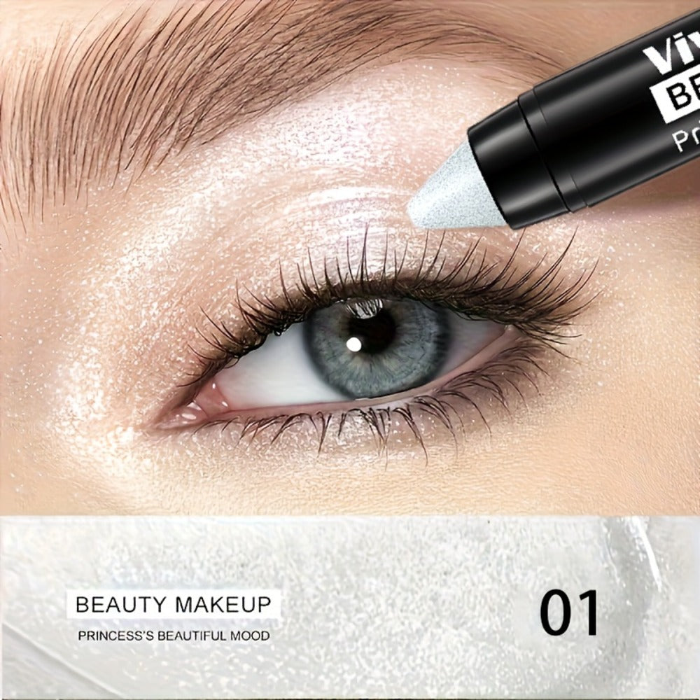 Eyeshadow Sticks 7-Piece Set Pop Color Matte, Easy Apply Smoky Eye Makeup Pencils with Eyebrow Pencil
